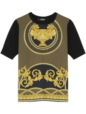 Versace La Coupe Des Dieux Panelled Knitted Shirt